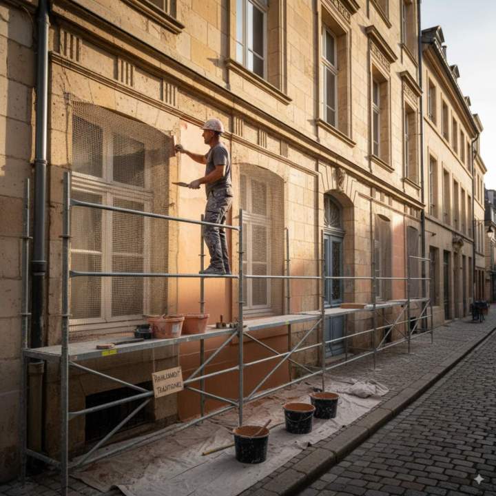 Ravalement de façade, Castillon-la-Bataille